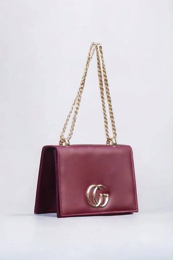 Hand Bag With Long Chain 