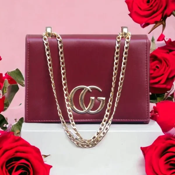 Hand Bag With Long Chain